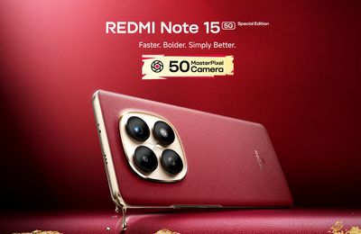 REDMI Note 15 5G Special Edition ra mắt: Mặt lưng họa tiết da với tông màu đỏ, pin 5.800 mAh,...