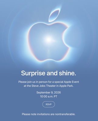 iPhone 18 series sẽ ra mắt vào ngày 9 tháng 9 này