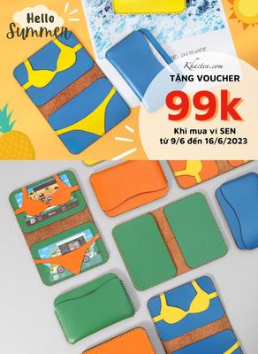 Đang có chương trình giảm giá 99k khi mua ví Sen nè anh chị em ơi, mau chớp thời cơ anh chị em ơi...