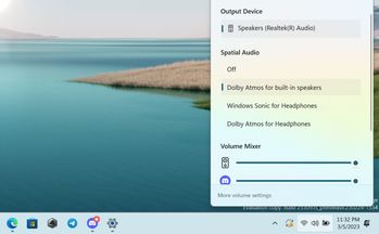 Windows 11 đã có giao diện tinh chỉnh âm lượng mới ngay tại taskbar