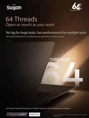 Laptop 64 luồng đầu tiên của TQ
