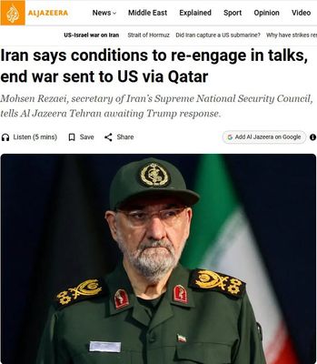 IRAN ĐỀ NGHỊ HÒA BÌNH