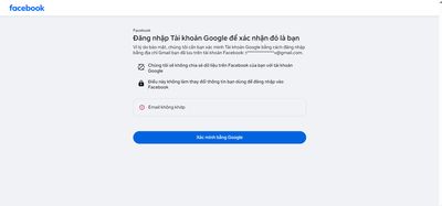 Tình hình mình login facebook nó bắt xác minh bằng google trong khi 2fa vvv nó không cho cái xác...