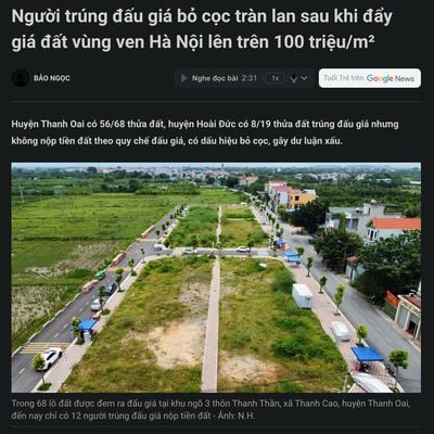 Không hiểu ng giàu họ nghĩ gì? Tham ra nâng giá cho lên mây xong chuồn hết?