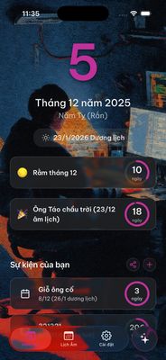 Flex con app lịch Âm kết hợp hỏi đáp tử vi với AI mình mới làm. Mời ae thử nghiệm :D