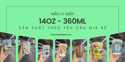 Ly giấy 14oz - 360ml tiện lợi, sang trọng tại Thế Giới Ly Giấy