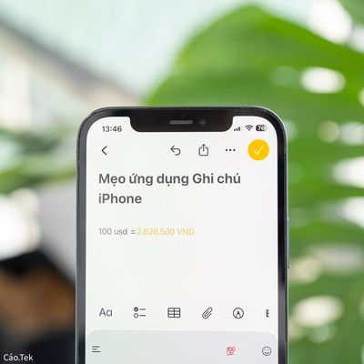 Mẹo iPhone.Cáo Tek#6: Cách tính toán, đổi tiền, đổi đơn vị trong Ghi chú iPhone