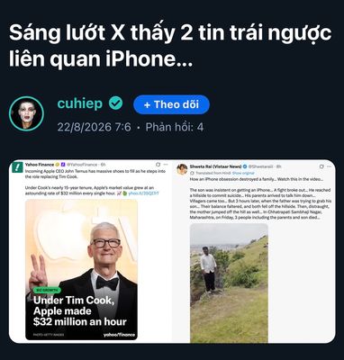 Đọc tin này của cuhiep xong tức ói máu. Em chấp nhận bị phạt, muốn chửi đị.t mẹ Apple.