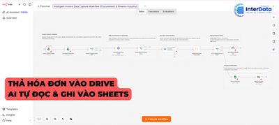 ⭐ [N8N WORKFLOW] THẢ HÓA ĐƠN VÀO GG DRIVE -> N8N TỰ QUÉT VÀ GHI DỮ LIỆU VÀO GG SHEETS