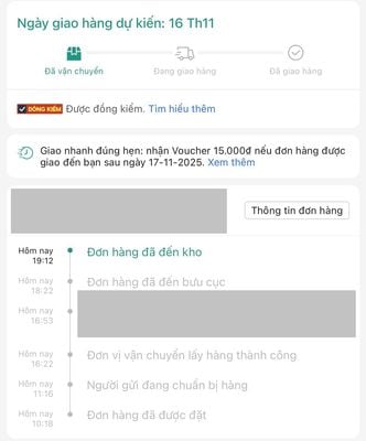 Thứ bảy chủ nhật vẫn được shopee ship hàng, ngon lành