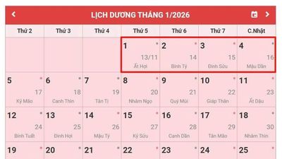 Cập nhật lịch nghỉ Tết Dương Lịch 2026 :D