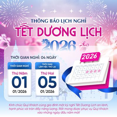 Nghỉ Tết Dương Lịch 4 ngày :D