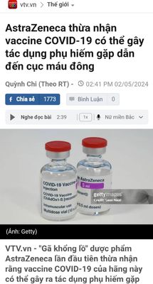 Theo RT, tờ tin vịt của Nga...ờ cứ cho là thật đi. Rt có dám công khai thú nhận Vaccine của Nga, Tà