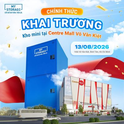 KHO MINI MYSTORAGE CHÍNH THỨC CÓ MẶT TẠI CENTRE MALL VÕ VĂN KIỆT!