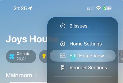 Thấy chữ Home View trong ứng dụng Apple Home, cũng giống thiết bị Apple mới ra mắt