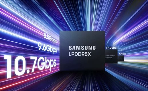Samsung giới thiệu LPDDR5X DRAM có tốc độ tới 10.7 Gbps, nhanh nhất hiện tại