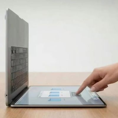cách xài MacBook Pro với màn cảm ứng theo cách công thái học.