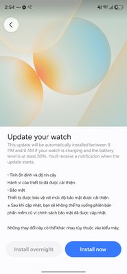 Cập nhật galaxy watch 8 classic