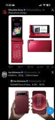 Màu thì Huawei tuổi tí so với Sony