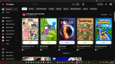 Chơi game trên Youtube
