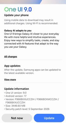 Samsung ZFold 7 Vn đã có bản update One U.I 9. Lên thôi các bạn ơi.