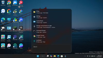 Mình đã có được Windows Search mới sau khi cập nhật lên Windows 11 Insider Preview Build...