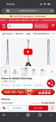 iPhone air giá giảm nhiều so với ban đầu