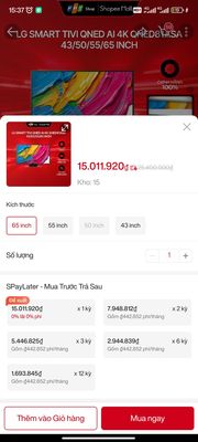 Em được tặng tivi 65inch QNED81ASA 2025 ko sử dụng, hàng new nguyên thùng nguyên đai, vẫn còn bảo...