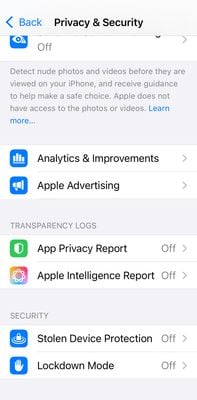 iOS 18.1 A.I Report mặc định được bật. ACE nào thích thì tắt đi