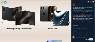 mặc dù apple chưa ra được con máy gập nào ngoài mấy cái tin đồn nhưng đã bị mang lên làm đối thủ...