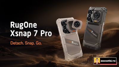 Rugone Xsnap 7Pro chiếc smartphone siêu bền pin khủng tích hợp camera hành động tháo rời linh...