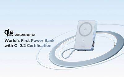 UGREEN MagFlow Magnetic Qi 2.2 - Pin dự phòng đầu tiên có chuẩn sạc không dây Qi 2.2