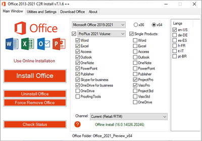 Download Office 2013-2021 C2R Install .3 – Cài đặt và kích hoạt Office  2013-2021