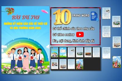 Bài viết dự thi Những kỷ niệm sâu sắc về thầy cô và mái trường