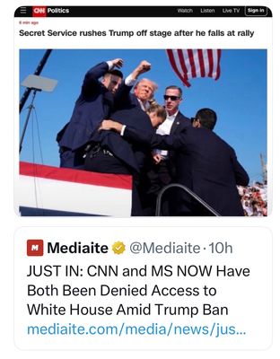 “Cơ quan Mật vụ kéo Trump ra khỏi sân khấu sau khi ông bị ngã trong cuộc mít tinh” - CNN