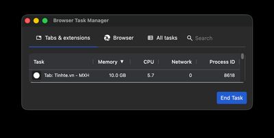 Mod tinhte check lại web xem thế nào, chứ web để 1 lúc thấy RAM tăng vùn vụt, mình thấy lỗi này 1...