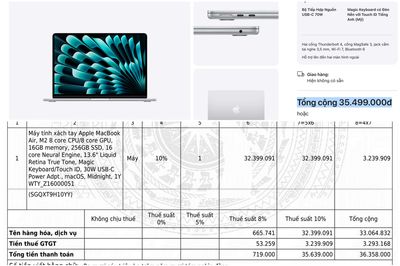 Vì sao MacBook Air M2 bản 16GB từng có giá gần 36 triệu tại Việt Nam?
