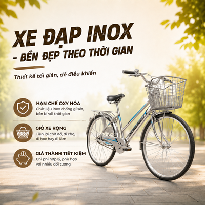 ✨ Xe đạp inox - Bền đẹp theo thời gian