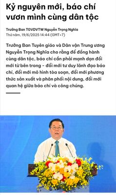 Báo chí phải thay đổi cho phù hợp khẩu hiệu, băng rôn mới.✓