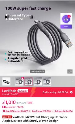 Cáp sạc ngon bổ rẻ đủ loại