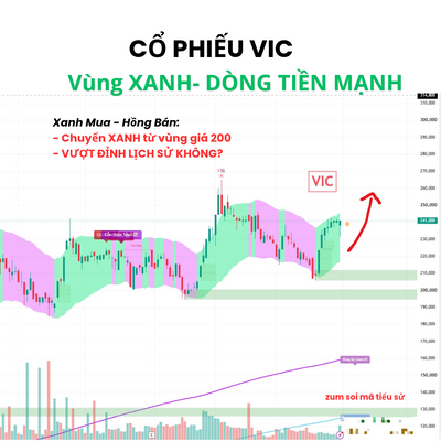 MỘT CỔ PHIẾU CÓ THỂ VƯỢT ĐỈNH LỊCH SỬ THEO HỆ THỐNG XANH HỒNG!!!
