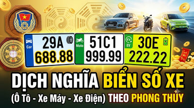 Dịch Nghĩa Biển Số Xe ô tô, xe máy, xe điện theo Phong Thủy
