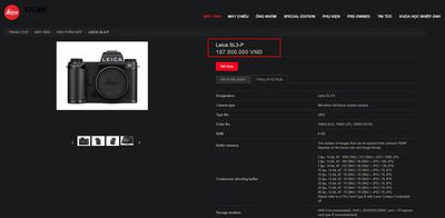 Leica SL3-P có giá bán Body hơn 187 triệu VNĐ