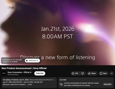 23h tối nay: Sony ra mắt sản phẩm âm thanh mới