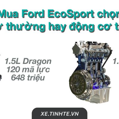  Ford EcoSport elige el motor Dragon.  o turbocompresor Ecoboost.  diferencia de caballos de fuerza y ​​millones