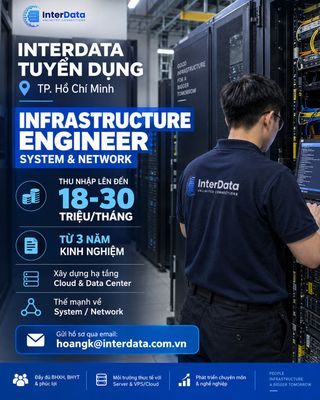 INTERDATA TUYỂN DỤNG 02 INFRASTRUCTURE ENGINEER (SYSTEM & NETWORK)