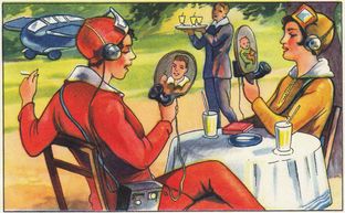 Thế giới tương lai được hình dung bởi thiệp quảng cáo của Echte Wagner, năm 1930