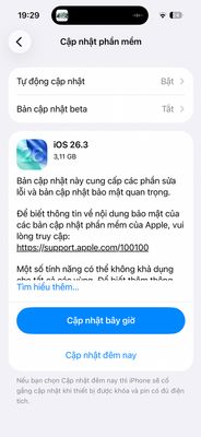 Anh em lên 26.3 chưa cho xin ý kiến. Đời 15 có nên lên ko? 26.2.1 cũng ổn rồi chỉ hơi ăn pin tí.