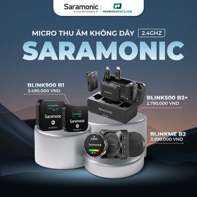 Microphone không dây Saramonic BlinkMe B2 bây giờ có giá chỉ hơn 3 triệu thôi :D so với lúc mới...