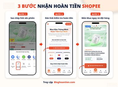 Chỉ với 3 bước đơn giản, bạn đã có thể nhận ngay hoàn tiền cực xịn khi mua hàng Sộp pe